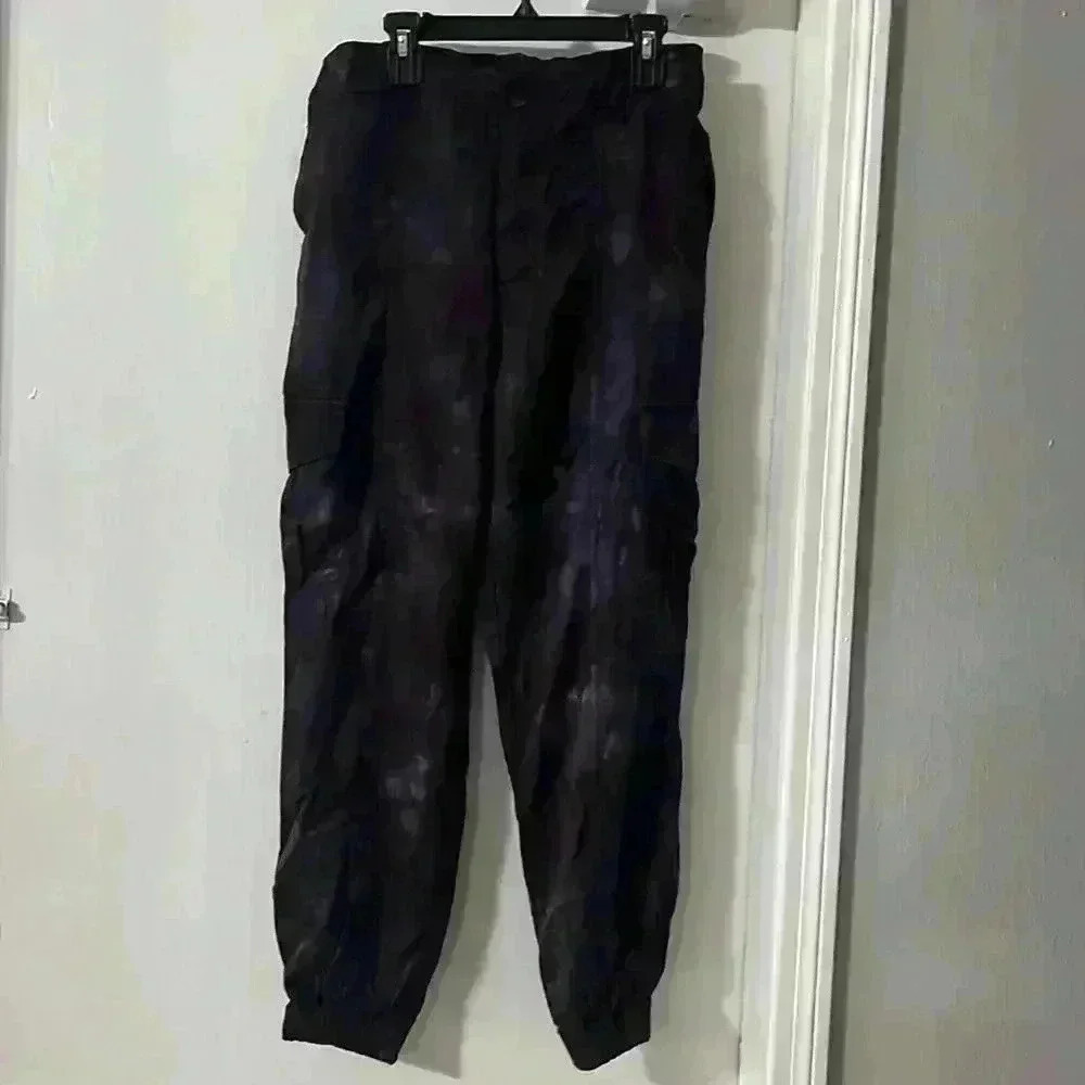 Cloth & Stone Anthropologie Chambray Tie-Dye Cargo Jogger Pants, Purple - Picture 4 of 10